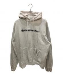 thisisneverthat（ディスイズネバーザット）の古着「ロゴプリントパーカー」｜グレー