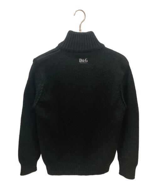 DOLCE & GABBANA（ドルチェ＆ガッバーナ）DOLCE & GABBANA (ドルチェ＆ガッバーナ) ウールブレンドハイネックニットカーディガン ブラック サイズ:Mの古着・服飾アイテム