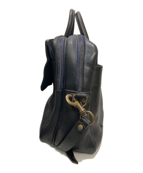 Bleu de chauffe（ブルードゥシャフ）Bleu de chauffe (ブルードゥシャフ) ZEPPO レザー2WAYバッグ / ビジネスバッグ ブラックの古着・服飾アイテム