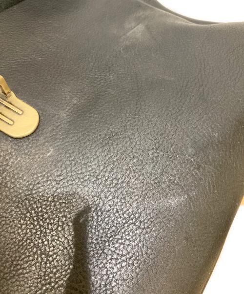 Bleu de chauffe（ブルードゥシャフ）Bleu de chauffe (ブルードゥシャフ) ZEPPO レザー2WAYバッグ / ビジネスバッグ ブラックの古着・服飾アイテム