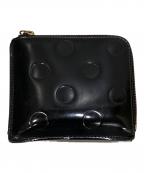 COMME des GARCONSコムデギャルソン）の古着「ドットエンボス L字型財布」｜ブラック