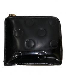 COMME des GARCONS（コムデギャルソン）の古着「ドットエンボス L字型財布」｜ブラック