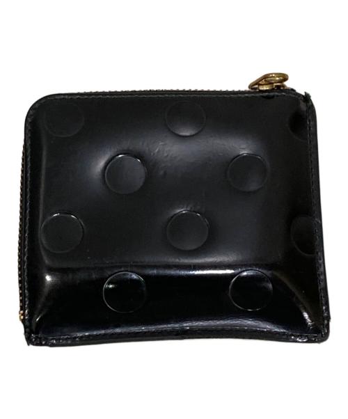 COMME des GARCONS（コムデギャルソン）COMME des GARCONS (コムデギャルソン) ドットエンボス L字型財布 ブラックの古着・服飾アイテム