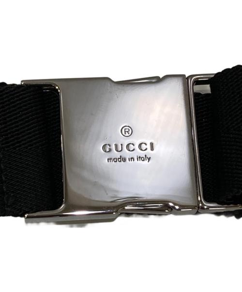 GUCCI（グッチ）GUCCI (グッチ) GGキャンバスウエストバッグ ブラックの古着・服飾アイテム