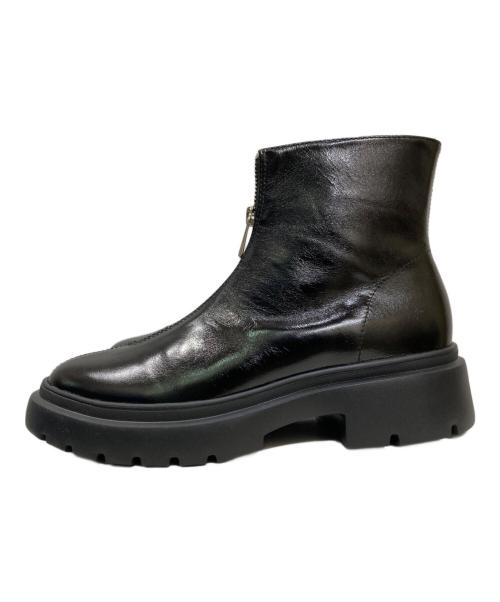 BARNEYS NEWYORK（バーニーズ・ニューヨーク）BARNEYS NEWYORK (バーニーズ・ニューヨーク) フロントジップブーツ ブラック サイズ:37Hの古着・服飾アイテム