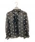 UNITED ARROWS（ユナイテッドアローズ）の古着「チュールフラワー ボウタイブラウス ‐ウォッシャブル‐」｜ブラック