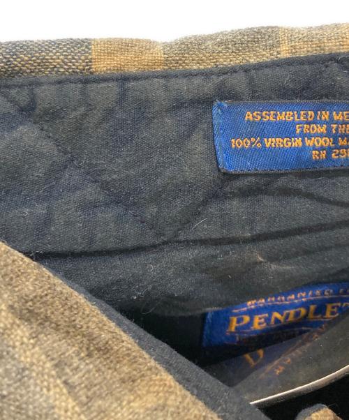 PENDLETON（ペンドルトン）PENDLETON (ペンドルトン) 古着ウールチェックシャツ ブラウン×ネイビー サイズ:Mの古着・服飾アイテム