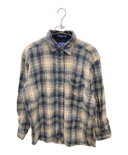PENDLETON（ペンドルトン）PENDLETON (ペンドルトン) 古着ウールシャツ ブルー×ベージュ サイズ:XLの古着・服飾アイテム