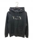 VALENTINOヴァレンティノ）の古着「VLTN ロゴ パーカー」｜ブラック
