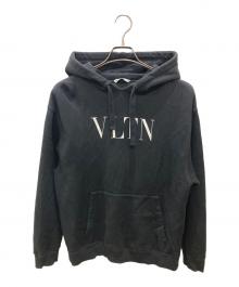 VALENTINO（ヴァレンティノ）の古着「VLTN ロゴ パーカー」｜ブラック