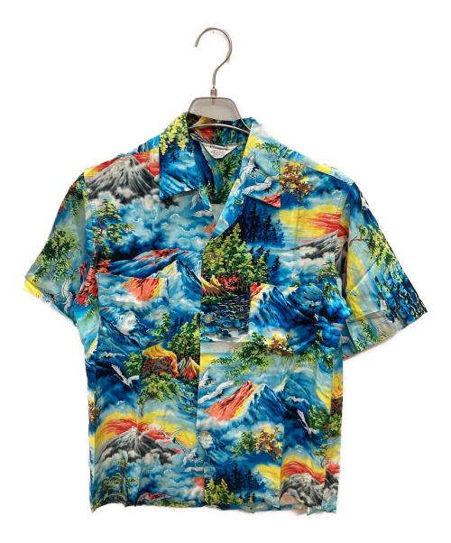 PENNEYS（ペニーズ）PENNEYS (ペニーズ) ヴィンテージレーヨンアロハシャツ ブルー サイズ:Sの古着・服飾アイテム