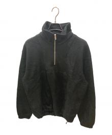YOKE（ヨーク）の古着「Silk Fleece Half Zip Pullover」｜ブラック