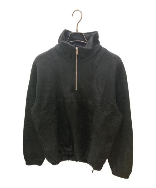 YOKE（ヨーク）YOKE (ヨーク) Silk Fleece Half Zip Pullover ブラック サイズ:2の古着・服飾アイテム