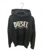 DIESELディーゼル）の古着「ロゴプリントパーカー」｜ブラック
