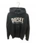 DIESEL（ディーゼル）の古着「ロゴプリントパーカー」｜ブラック