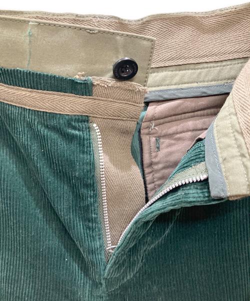 sacai（サカイ）sacai (サカイ) コーデュロイ ベルテッドパンツ グリーン サイズ:1の古着・服飾アイテム