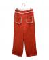 DREAM sister jane（ドリームシスタージェーン）の古着「Citrus Summer Tweed Trousers / ツイードパンツ」｜オレンジ