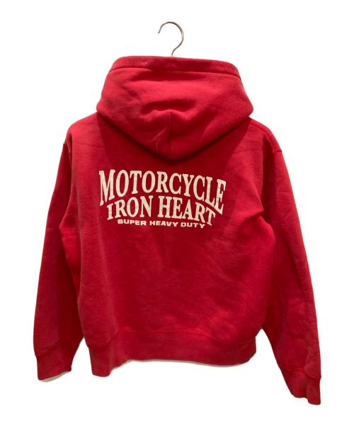 IRON HEART（アイアンハート）IRON HEART (アイアンハート) モーターサイクルジップパーカー レッド サイズ:Sの古着・服飾アイテム
