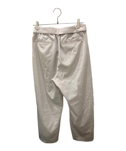 ATTACHMENT（アタッチメント）ATTACHMENT (アタッチメント) HARD TWISTED WOOL TROPICAL BELTED PANTS ベージュ サイズ:1の古着・服飾アイテム