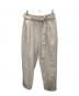 ATTACHMENT（アタッチメント）の古着「HARD TWISTED WOOL TROPICAL BELTED PANTS」｜ベージュ
