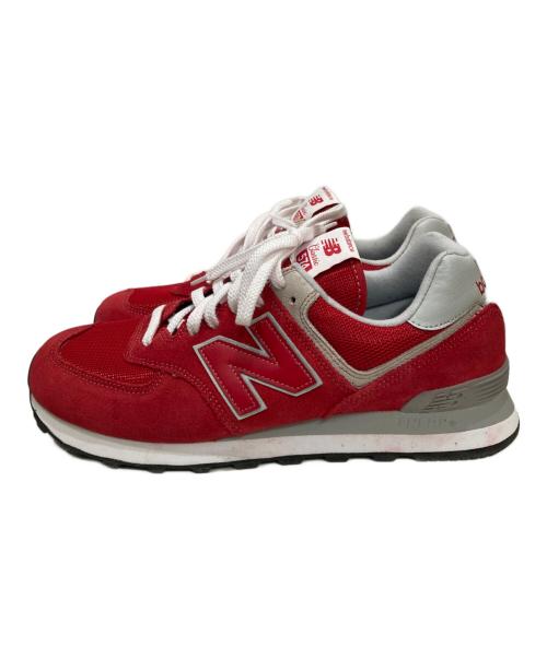 NEW BALANCE（ニューバランス）NEW BALANCE (ニューバランス) 574ローカットスニーカー レッド サイズ:28の古着・服飾アイテム