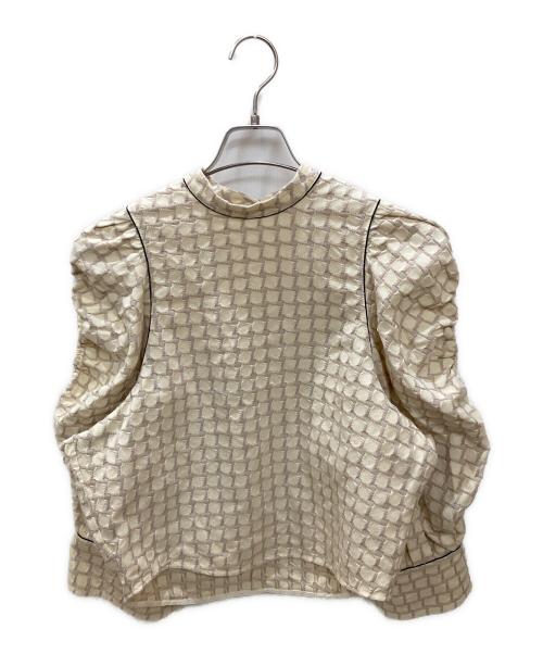TODAYFUL（トゥデイフル）TODAYFUL (トゥデイフル) オープンショルダージャガードブラウス / Openshoulder Jacquard Blouse ベージュ サイズ:Freeの古着・服飾アイテム