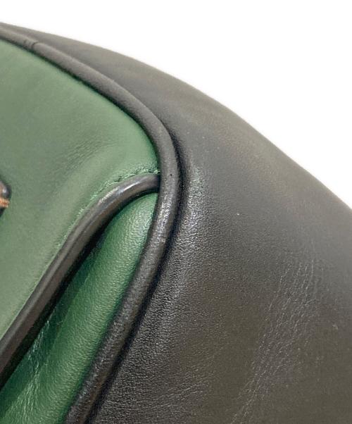 COACH（コーチ）COACH (コーチ) トラックパック レザー カラーブロック レザー ボディバッグ カーキの古着・服飾アイテム