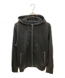 1piu1uguale3（ウノピュウノウグァーレトレ）の古着「RIDERS PARKA / ライダース パーカー」｜ブラック