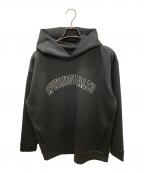 1piu1uguale3ウノピュウノウグァーレトレ）の古着「REFLECTOR PULLOVER PARKA /ロゴパーカー」｜ブラック