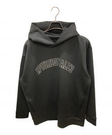 1piu1uguale3（ウノピュウノウグァーレトレ）の古着「REFLECTOR PULLOVER PARKA /ロゴパーカー」｜ブラック