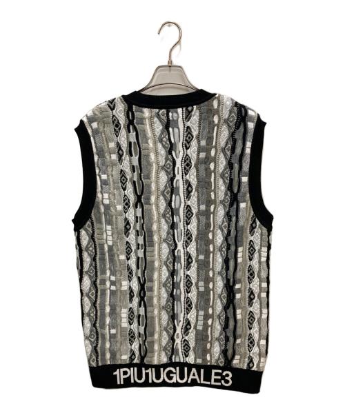 1piu1uguale3（ウノピュウノウグァーレトレ）1piu1uguale3 (ウノピュウノウグァーレトレ) COOGI VEST / ニットベスト グレー サイズ:5の古着・服飾アイテム