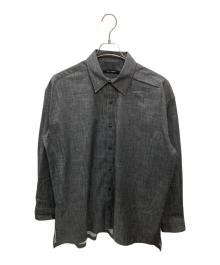 1piu1uguale3（ウノピュウノウグァーレトレ）の古着「L/S BIG SHIRTS / バックロゴビッグシャツ」｜ブラック