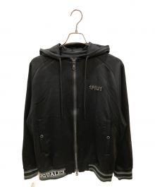 1piu1uguale3（ウノピュウノウグァーレトレ）の古着「SPORT ZIP UP PARKA / ジップパーカー」｜ブラック