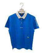 1piu1uguale3ウノピュウノウグァーレトレ）の古着「ADP GOLF S/S POLO SIMPLE WHITE LINE / ポロシャツ」｜ブルー