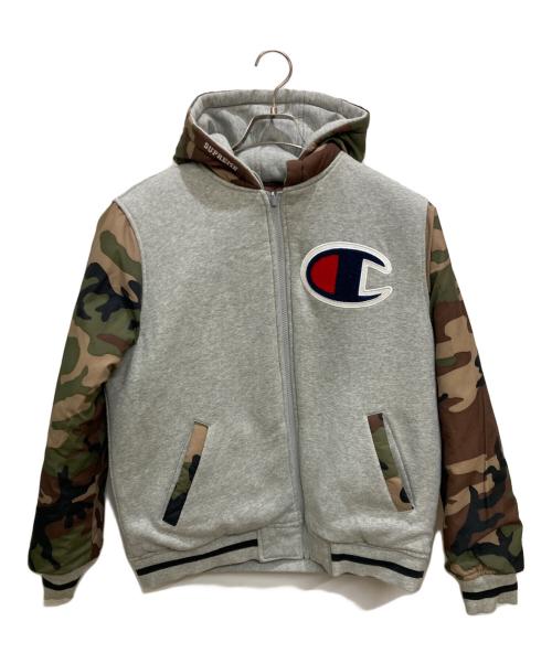 SUPREME（シュプリーム）SUPREME (シュプリーム) Champion (チャンピオン) リバーシブル迷彩ジャケット カーキ×グレー サイズ:Mの古着・服飾アイテム
