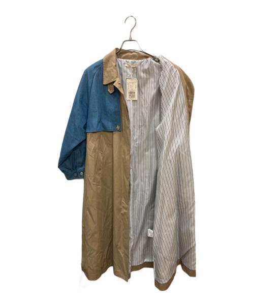 FONT LAB（フォントラブ）FONT LAB (フォントラブ) デニムドッキングステンカラーコート ベージュ サイズ:15 未使用品の古着・服飾アイテム