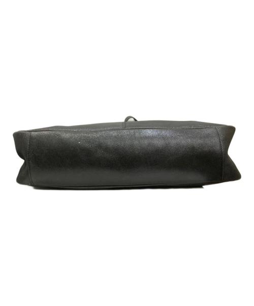 YOHJI YAMAMOTO（ヨウジヤマモト）YOHJI YAMAMOTO (ヨウジヤマモト) シャイニークラック加工レザートートバッグ ブラックの古着・服飾アイテム