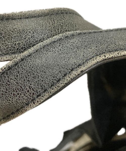 YOHJI YAMAMOTO（ヨウジヤマモト）YOHJI YAMAMOTO (ヨウジヤマモト) シャイニークラック加工レザートートバッグ ブラックの古着・服飾アイテム