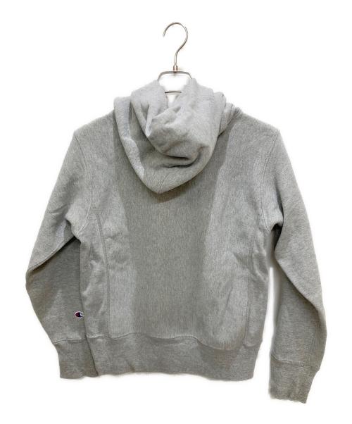 Champion REVERSE WEAVE（チャンピオン リバース ウィーブ）Champion REVERSE WEAVE (チャンピオン リバース ウィーブ) A BATHING APE (アベイシングエイプ) カレッジ風プリントパーカー グレー サイズ:Sの古着・服飾アイテム