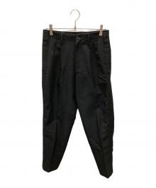 Y's for men（ワイズフォーメン）の古着「90S ウールギャバタックスラックス」｜ブルー