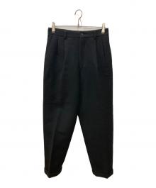 COMME des GARCONS HOMME（コムデギャルソン オム）の古着「90Sウールポリスラックス」｜ブラック