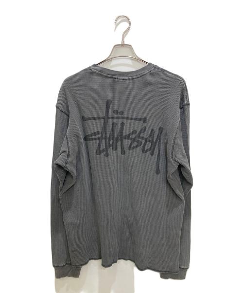 stussy（ステューシー）stussy (ステューシー) ストックロゴ サーマル ロンT / 長袖Tシャツ　 グレー サイズ:Lの古着・服飾アイテム
