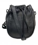 Yohji Yamamoto pour hommeヨウジヤマモト プールオム）の古着「巾着ショルダーバッグ」｜ブラック
