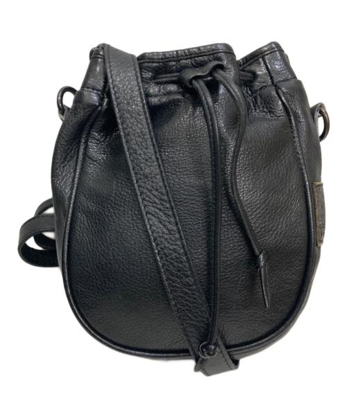 Yohji Yamamoto pour homme（ヨウジヤマモト プールオム）Yohji Yamamoto pour homme (ヨウジヤマモト プールオム) 巾着ショルダーバッグ ブラックの古着・服飾アイテム