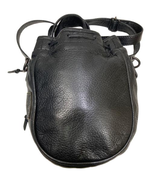 Yohji Yamamoto pour homme（ヨウジヤマモト プールオム）Yohji Yamamoto pour homme (ヨウジヤマモト プールオム) 巾着ショルダーバッグ ブラックの古着・服飾アイテム