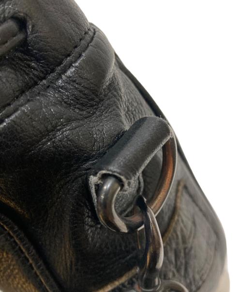 Yohji Yamamoto pour homme（ヨウジヤマモト プールオム）Yohji Yamamoto pour homme (ヨウジヤマモト プールオム) 巾着ショルダーバッグ ブラックの古着・服飾アイテム