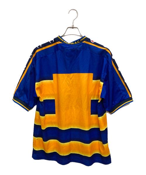 Champion（チャンピオン）Champion (チャンピオン) 古着パルマACゲームシャツ ブルー×イエロー サイズ:Lの古着・服飾アイテム