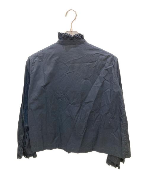 SCYE（サイ）SCYE (サイ) フリルタックシャツ ネイビー サイズ:Mの古着・服飾アイテム