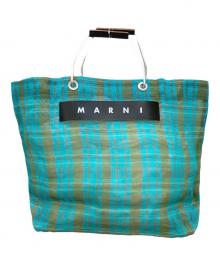 MARNI（マルニ）の古着「フラワーカフェトートバック」｜ブルー