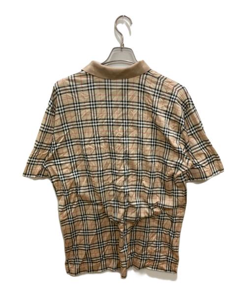 Burberry's（バーバリーズ）Burberry's (バーバリーズ) ヴィンテーィノヴァチェックポロシャツ ブラウン サイズ:XLの古着・服飾アイテム